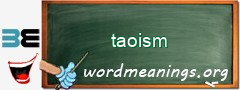 WordMeaning blackboard for taoism